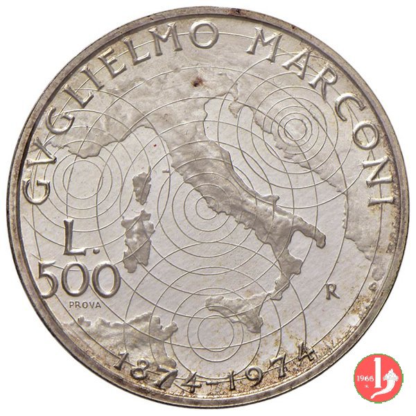 prova 500 lire 1974 (Marconi) 1974 (Roma)