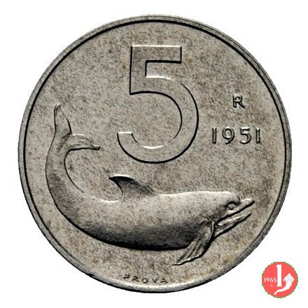 prova 5 lire 1951 1951 (Roma)