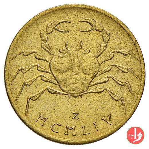 prova tecnica 20 lire 1955 (granchio) 1955 (Roma)