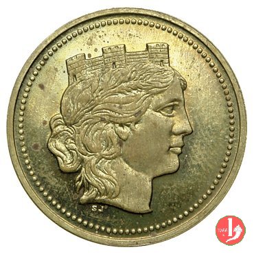 saggio per monetazione alluminio-magnesio (2 lire) 1946 (Johnson)