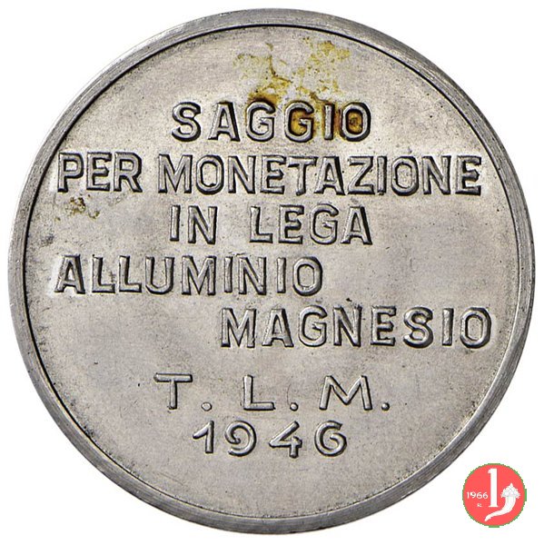 saggio per monetazione alluminio-magnesio 1946 (Johnson)