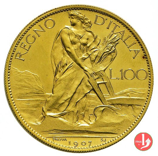 seconda prova 100 lire 1907 1907 (Johnson)