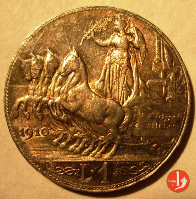 1 lira quadriga veloce 1910 (Roma)