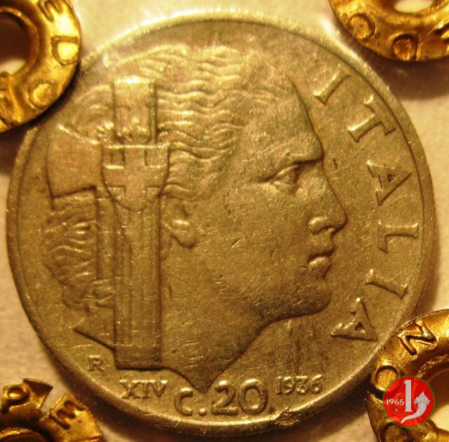 20 centesimi impero 1936 (Roma)