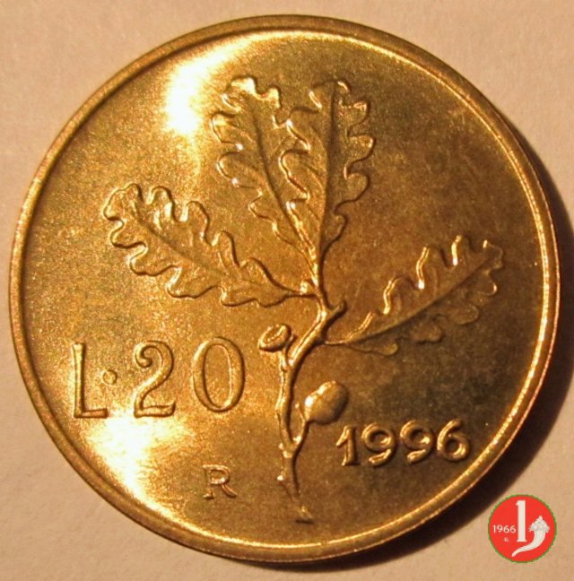 20 lire quercia 1996 (Roma)