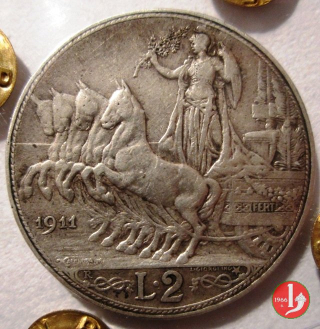 2 lire quadriga veloce 1911 (Roma)