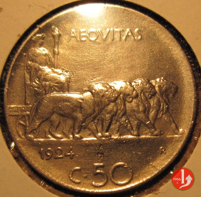 50 centesimi leoni 1924 (Roma)