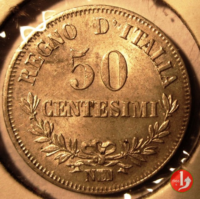 50 centesimi valore 1863 (Napoli)