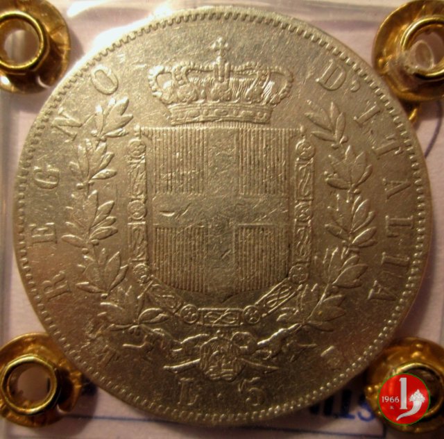 5 lire o scudo 1861 (Torino)