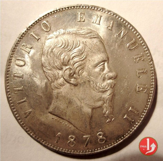 5 lire o scudo 1878 (Roma)