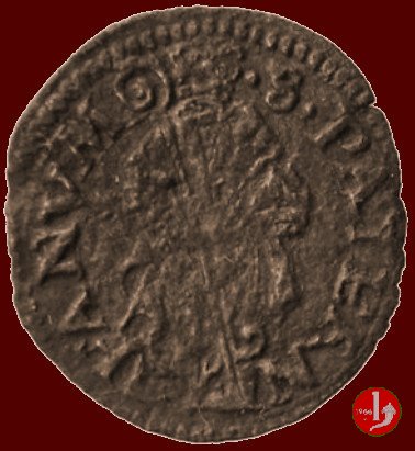 Quattrino (stemma ovale e mitria e pastorale in mani) 1559-1565 (Fano)