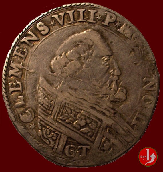 testone (con busto del Papa) 1593-1594 (Fano)