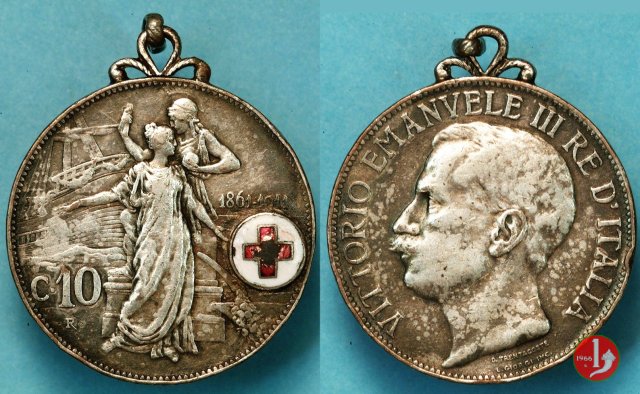 10 centesimi - Croce Rossa Italiana 1914 (Roma)