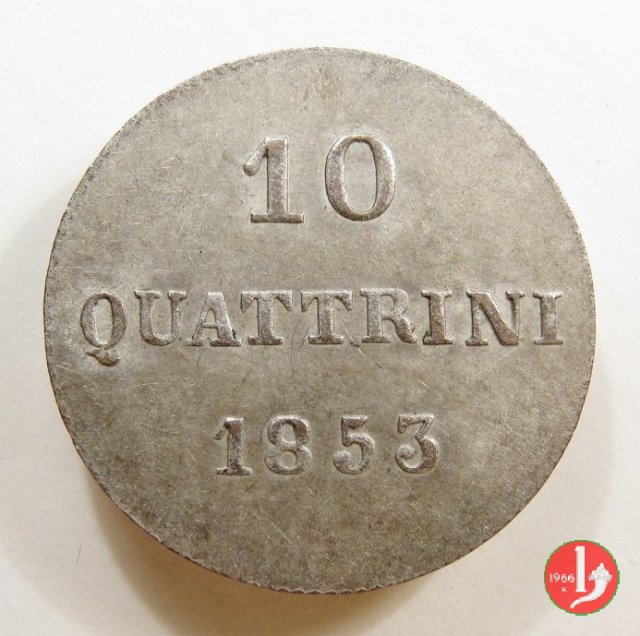 10 quattrini (primo tipo) 1853 (Firenze)