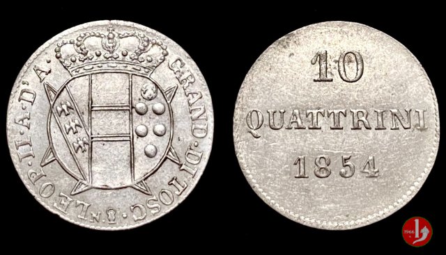 10 quattrini (primo tipo) 1854 (Firenze)