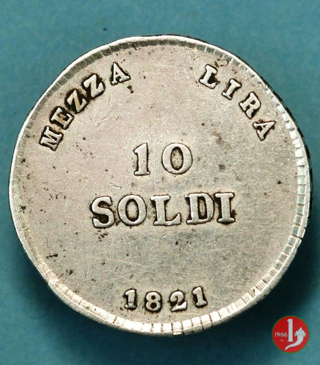 10 soldi (o mezza lira) 1821 (Firenze)