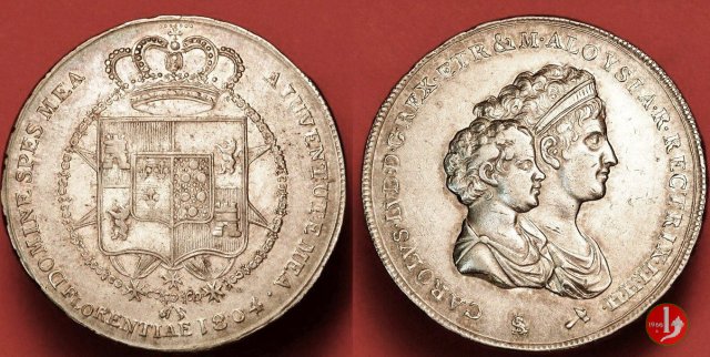 1/2 dena o 5 lire fiorentine 1804 (Firenze)