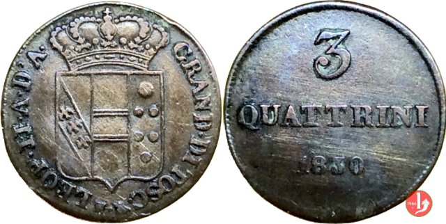 3 quattrini 1830 (Firenze)