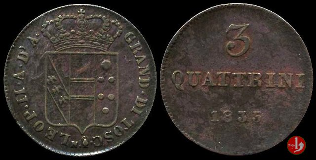 3 quattrini 1835 (Firenze)