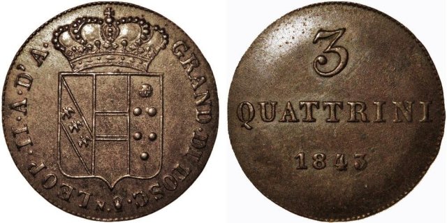 3 quattrini 1843 (Firenze)