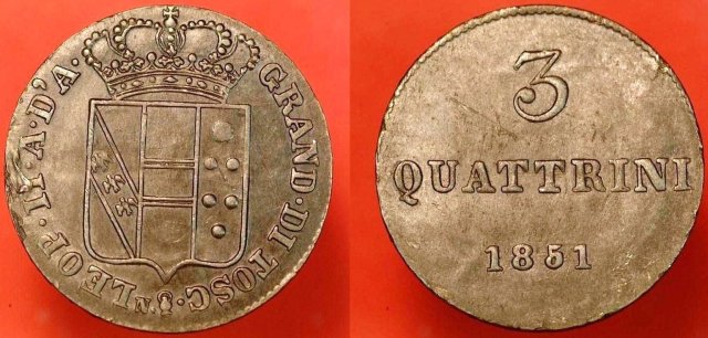 3 quattrini 1851 (Firenze)