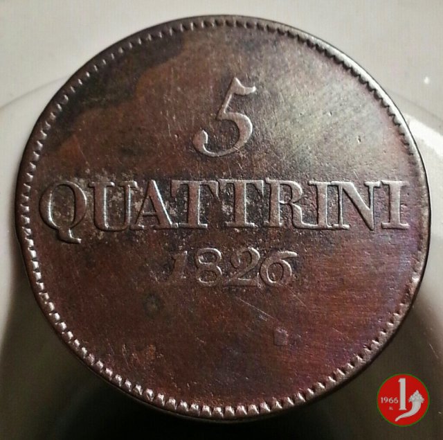 5 quattrini 1826 (Firenze)