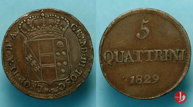 5 quattrini 1829 (Firenze)