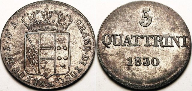 5 quattrini 1830 (Firenze)