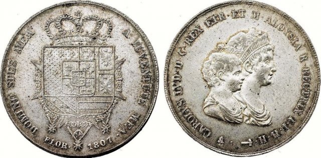 dena o 10 lire Fiorentine 1807 (Firenze)