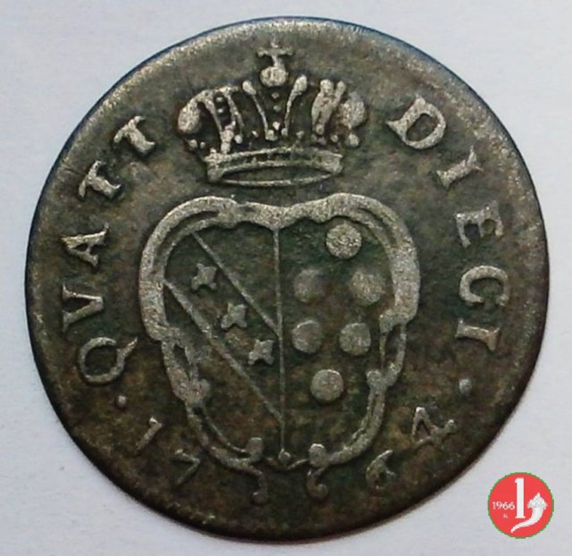 dieci quattrini (doppia crazia) 1764 (Firenze)