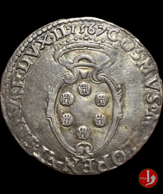 giulio V serie (torre merlata sulle palle dello scudo) 1567 (Firenze) giulio V serie (torre merlata sulle palle dello scudo) 1567 (Firenze)