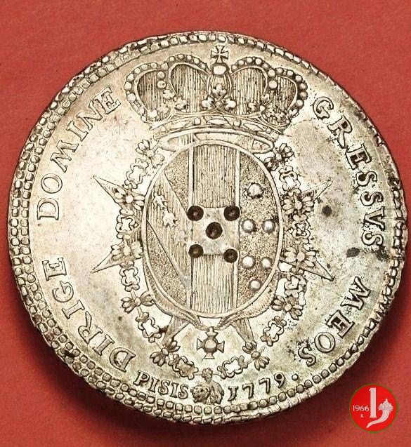 mezzo francescone (5 paoli) serie capelli sciolti 1779 (Firenze)