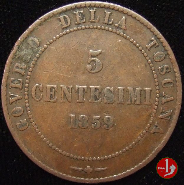 5 centesimi - governo popolare della Toscana 1859 (Birmingham)