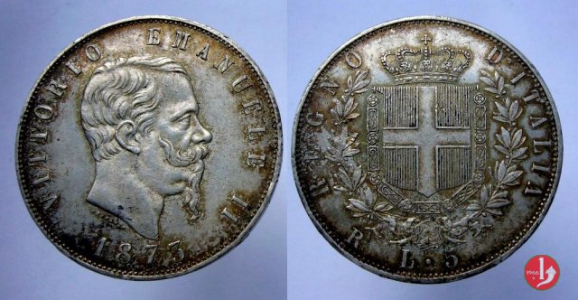 5 lire o scudo 1873 (Roma)