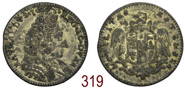 Mezza Lira 1710 (Modena)