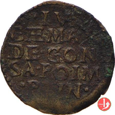 Quattrino o bagattino con scritta e stemma  (Pomponesco)