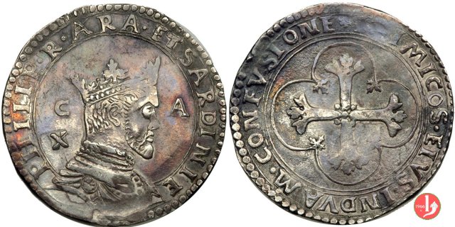 10 reali (1° tipo) 1556-1598 (Cagliari)