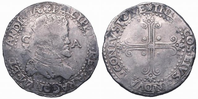 10 reali (3° tipo) 1556-1598 (Cagliari)