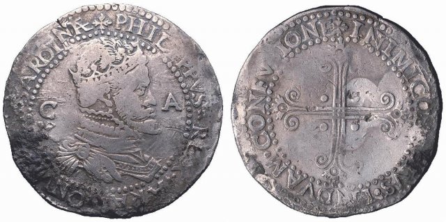 10 reali (3° tipo) 1556-1598 (Cagliari)