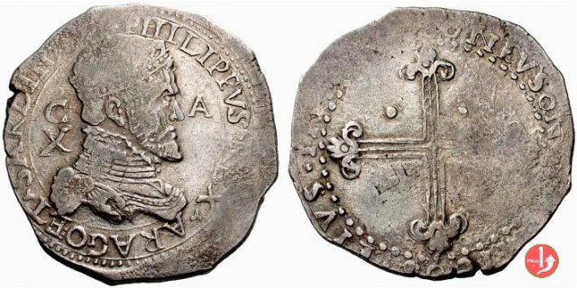 10 reali maltagliati (1° tipo) 1556-1598 (Cagliari)