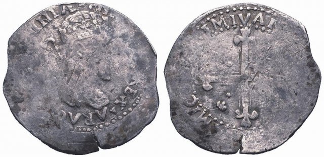 10 reali maltagliati (2° tipo) 1556-1598 (Cagliari)