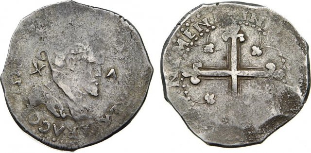 10 reali maltagliati (2° tipo) 1556-1598 (Cagliari)