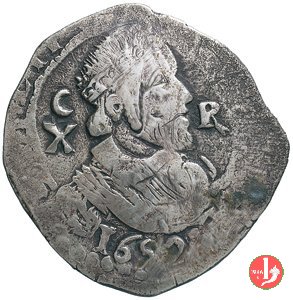 10 reali maltagliati (2° tipo) 1652 (Cagliari)