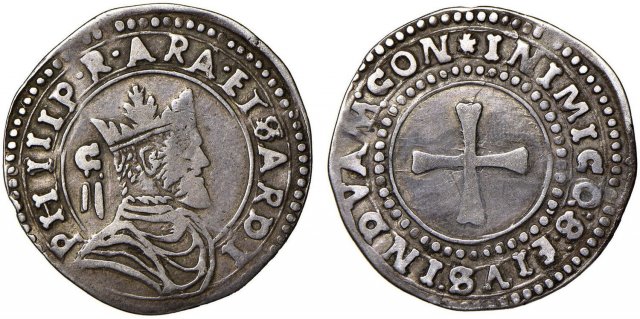 2 reali (1° tipo) 1556-1598 (Cagliari)