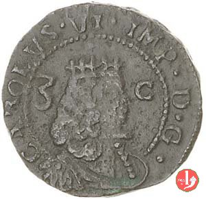 3 cagliaresi (1° tipo) 1712 (Cagliari)