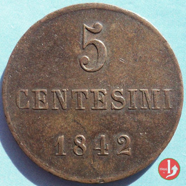 5 centesimi 1842 (Torino)