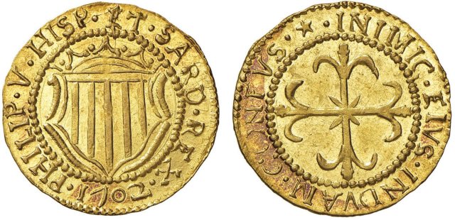 Scudo d'oro 1702 (Cagliari)