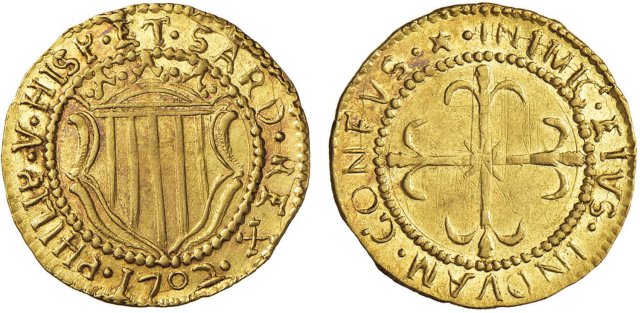 Scudo d'oro 1702 (Cagliari)
