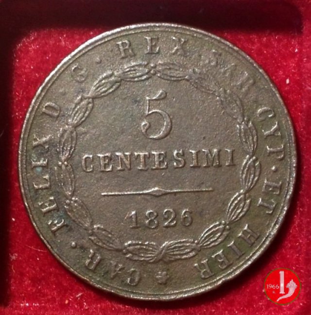 5 centesimi 1826 (Torino)