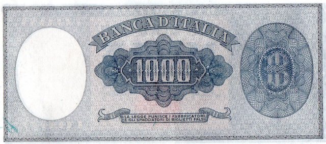 1.000 lire Busto d'Italia 1949
